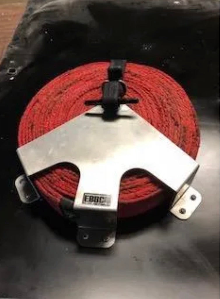 Tow Strap Mount Aluminum w/ Rubber Strap