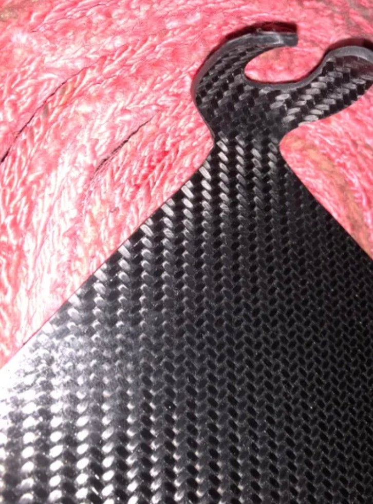 Tow Strap Mount Carbon Fiber w/ Rubber Strap