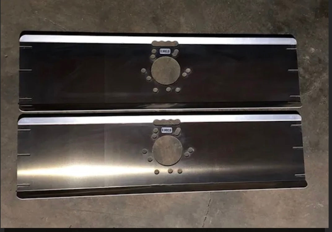 Toe Plates Aluminum- 40" long- 6 on 6.5"