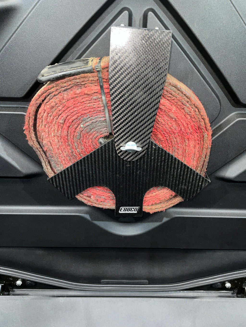 2" Tow Strap Mount Carbon Fiber w/ Hinge Top for 50' strap